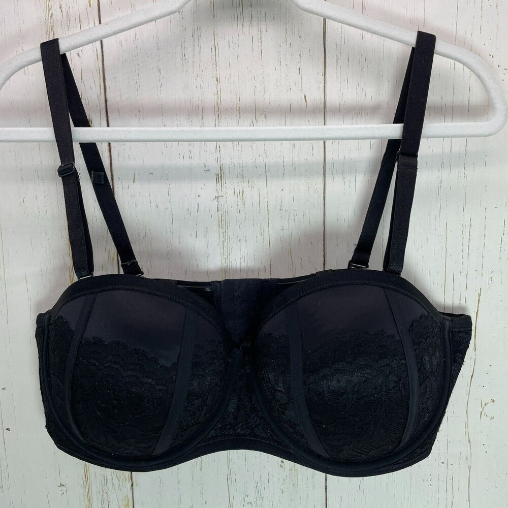 Torrid Curve Push Up Bra Size 40dd Black Converti… - image 1
